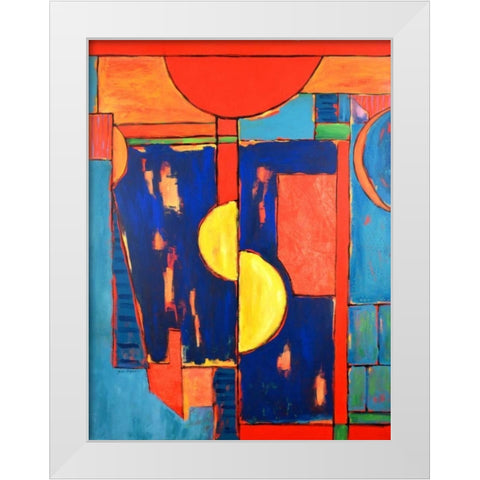 Land Plan - Summer White Modern Wood Framed Art Print by Segrest, Jane