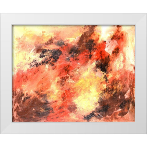 Autumn Bliss White Modern Wood Framed Art Print by Segrest, Jane