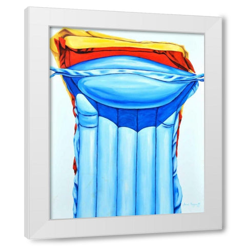 Peak-A-Boo White Modern Wood Framed Art Print by Segrest, Jane