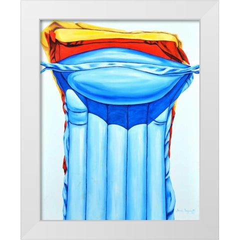 Peak-A-Boo White Modern Wood Framed Art Print by Segrest, Jane