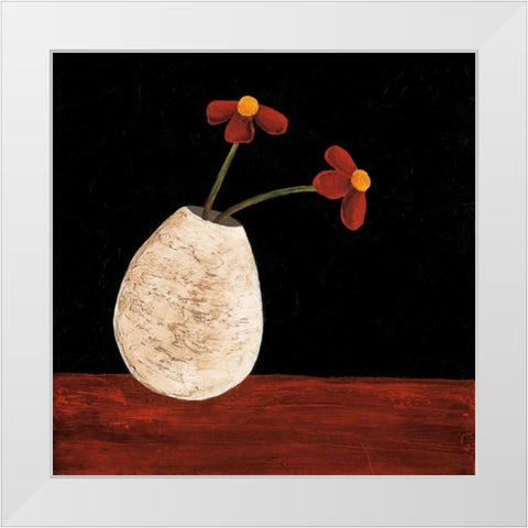 Playful Posies I White Modern Wood Framed Art Print by Anderson-Tapp, Jocelyne