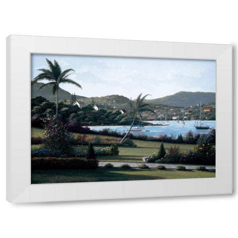 Seabreeze White Modern Wood Framed Art Print by Saunders, Bill