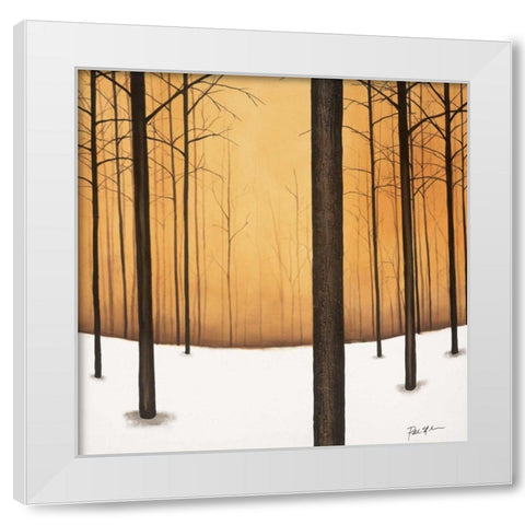 Golden Twilight White Modern Wood Framed Art Print by St.Germain, Patrick