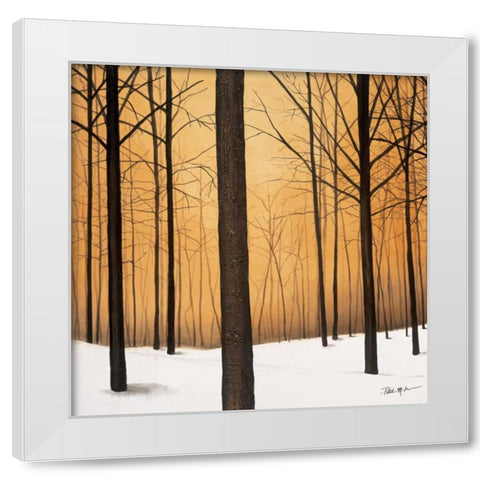 Winter Warmth White Modern Wood Framed Art Print by St.Germain, Patrick
