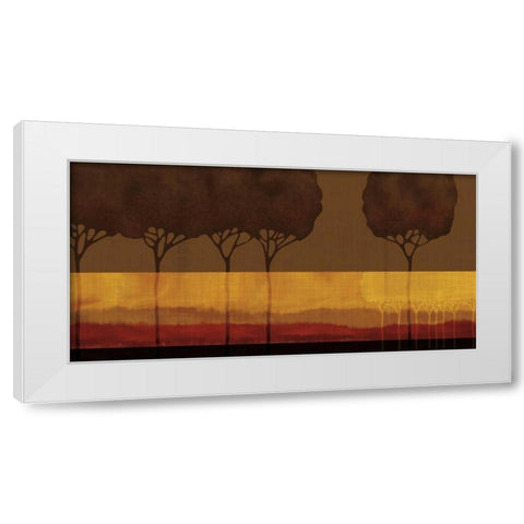 Autumn Silhouettes I White Modern Wood Framed Art Print by Venter, Tandi