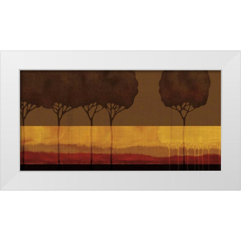 Autumn Silhouettes I White Modern Wood Framed Art Print by Venter, Tandi