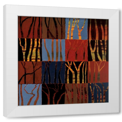 Red Trees II White Modern Wood Framed Art Print by Altschuler, Gail