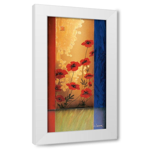 Painters Garden I White Modern Wood Framed Art Print by Li-Leger, Don