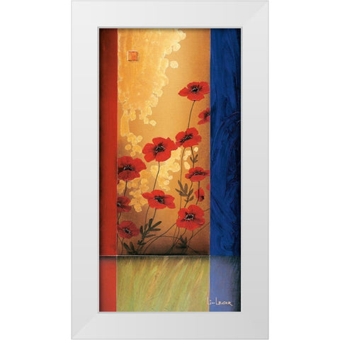 Painters Garden I White Modern Wood Framed Art Print by Li-Leger, Don