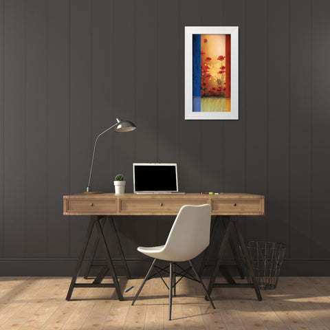 Painters Garden II White Modern Wood Framed Art Print by Li-Leger, Don