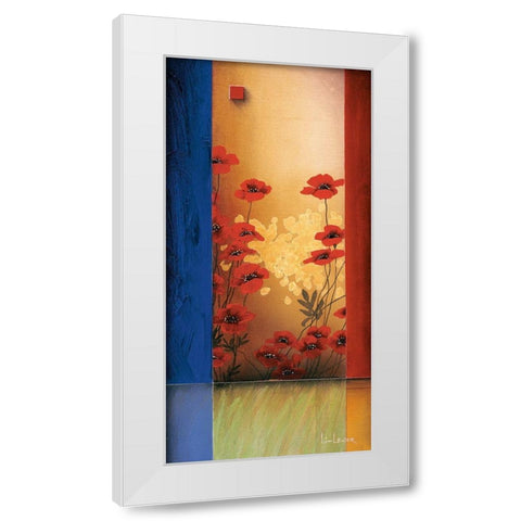 Painters Garden II White Modern Wood Framed Art Print by Li-Leger, Don
