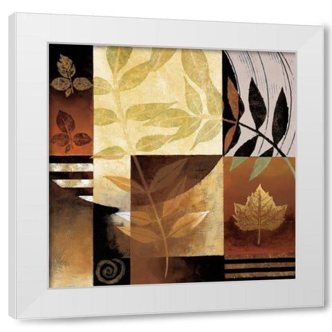 Natures Elements II White Modern Wood Framed Art Print by Mallett, Keith