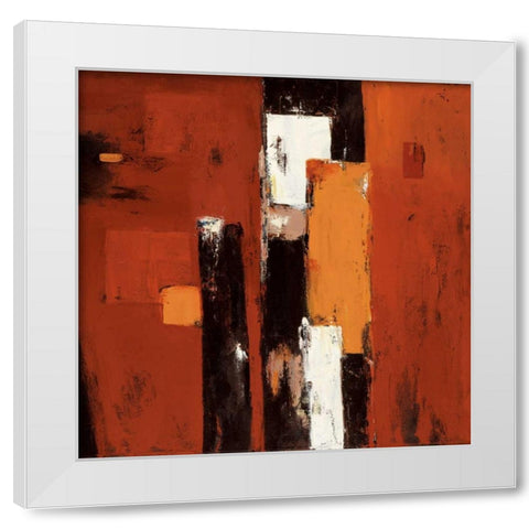 Rhyme White Modern Wood Framed Art Print by Yiu, Joyce