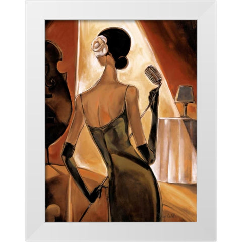 Jazz Samba White Modern Wood Framed Art Print by Biddle, Trish