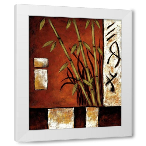 Russet Silhouette I White Modern Wood Framed Art Print by Sewell, Krista