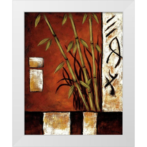 Russet Silhouette I White Modern Wood Framed Art Print by Sewell, Krista