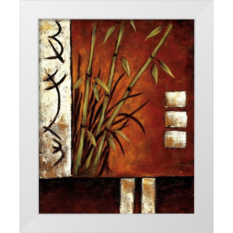 Russet Silhouette II White Modern Wood Framed Art Print by Sewell, Krista