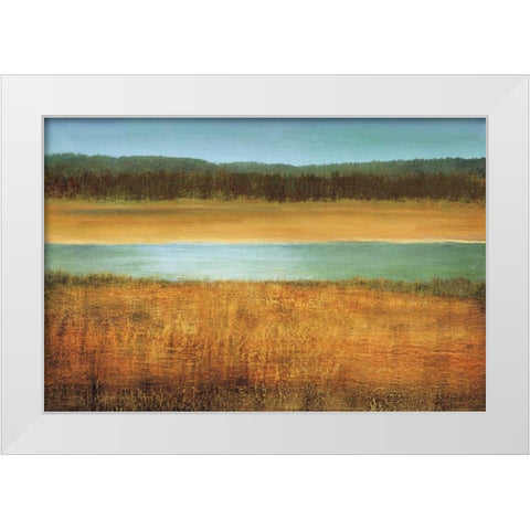 Riverside White Modern Wood Framed Art Print by Gold, Caroline