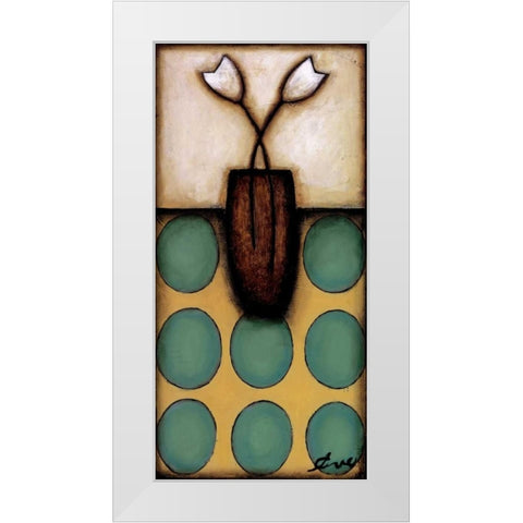 Circles White Modern Wood Framed Art Print by Eve