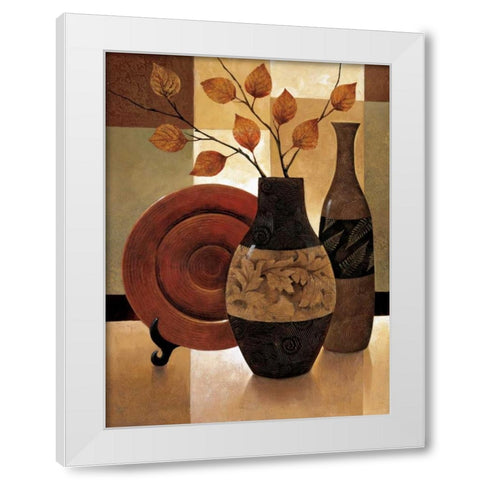 Natures Patchwork I White Modern Wood Framed Art Print by Mallett, Keith