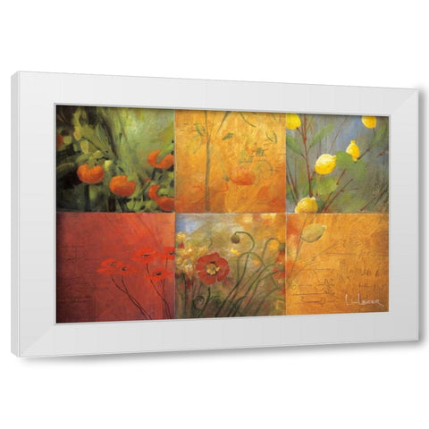 Citrus Garden White Modern Wood Framed Art Print by Li-Leger, Don