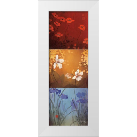 Aura White Modern Wood Framed Art Print by Li-Leger, Don