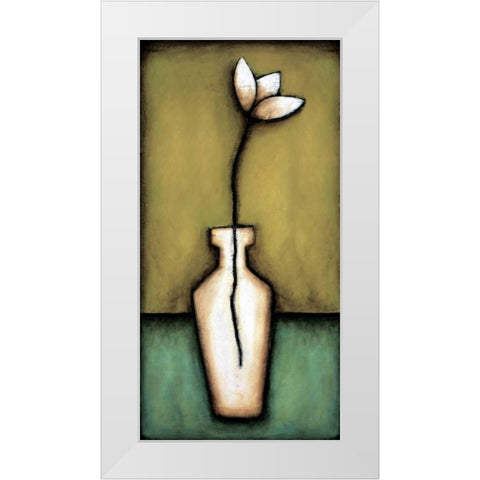 Water Blossoms II White Modern Wood Framed Art Print by Eve
