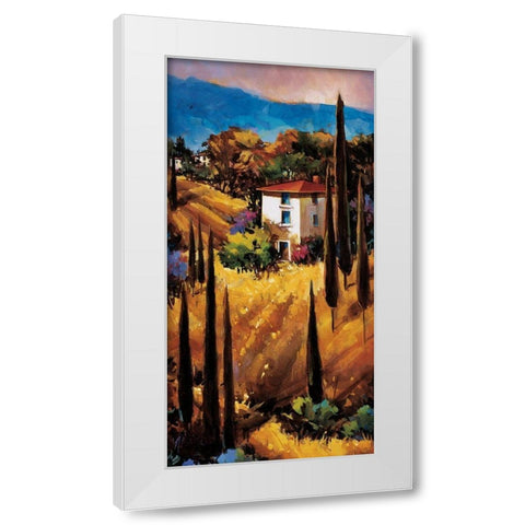 Hills Of Tuscany White Modern Wood Framed Art Print by OToole, Nancy