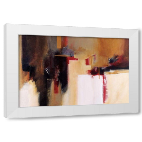 Oriental Green White Modern Wood Framed Art Print by Barnes, Natasha