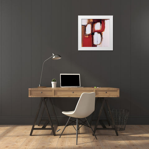 African Kraal White Modern Wood Framed Art Print by Barnes, Natasha
