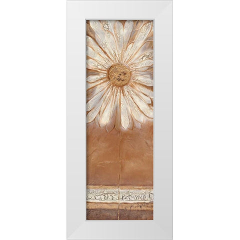 Flower Power II White Modern Wood Framed Art Print by Darlington, Kerry