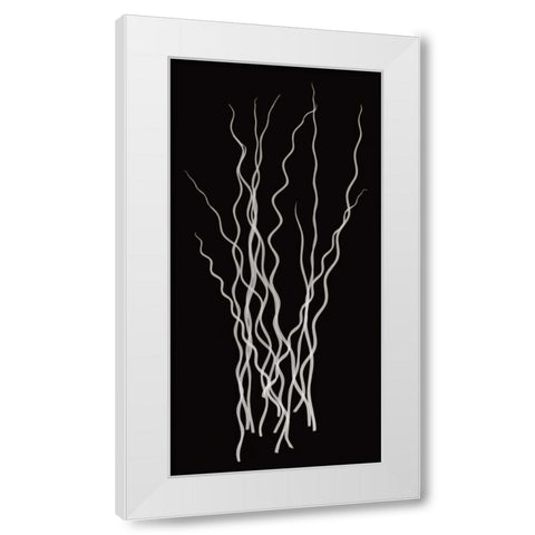 Three Rushes White Modern Wood Framed Art Print by Wehtje, Jim