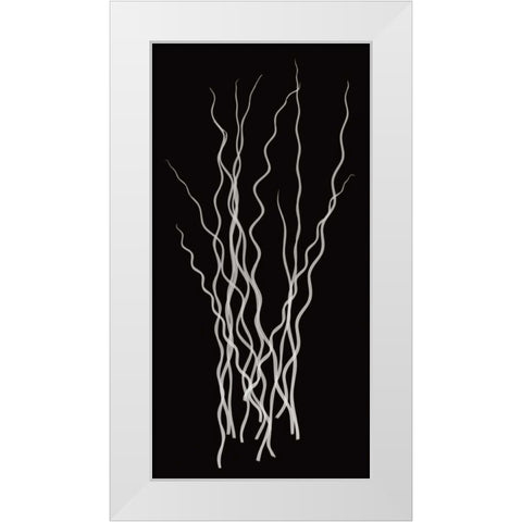 Three Rushes White Modern Wood Framed Art Print by Wehtje, Jim