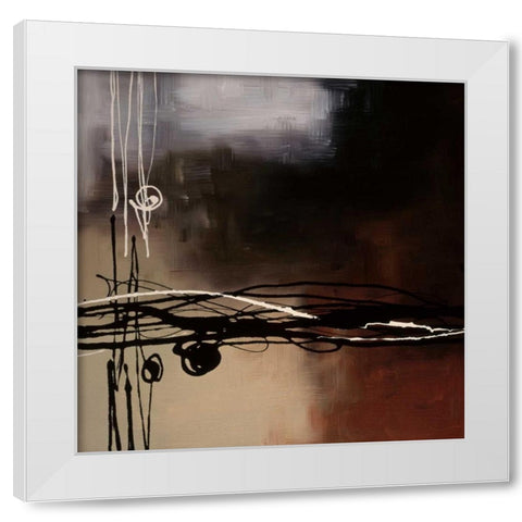 Prelude in Rust I White Modern Wood Framed Art Print by Maitland, Laurie