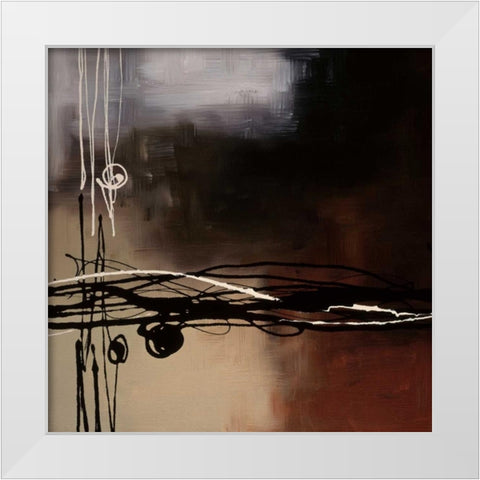 Prelude in Rust I White Modern Wood Framed Art Print by Maitland, Laurie