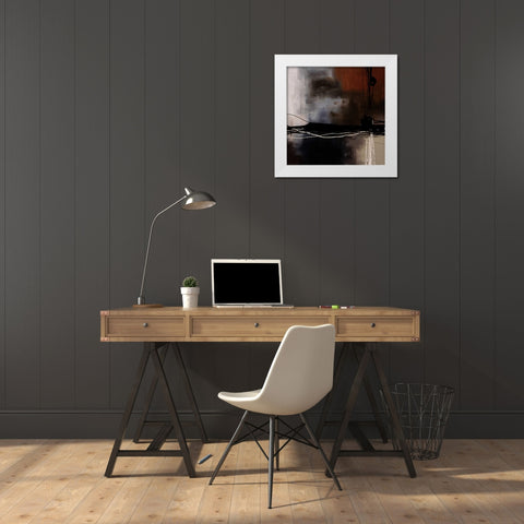 Prelude in Rust III White Modern Wood Framed Art Print by Maitland, Laurie