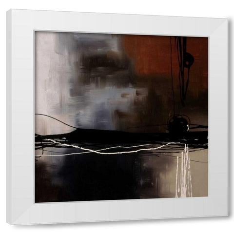 Prelude in Rust III White Modern Wood Framed Art Print by Maitland, Laurie