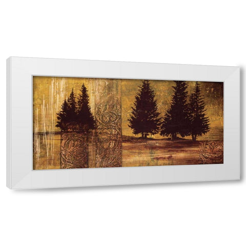 Forest Silhouettes II White Modern Wood Framed Art Print by Thompson, Linda