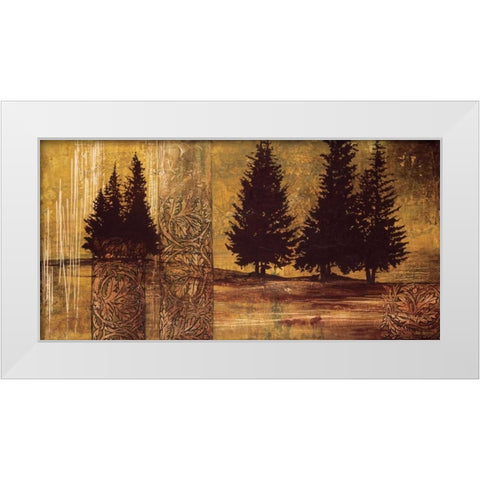 Forest Silhouettes II White Modern Wood Framed Art Print by Thompson, Linda