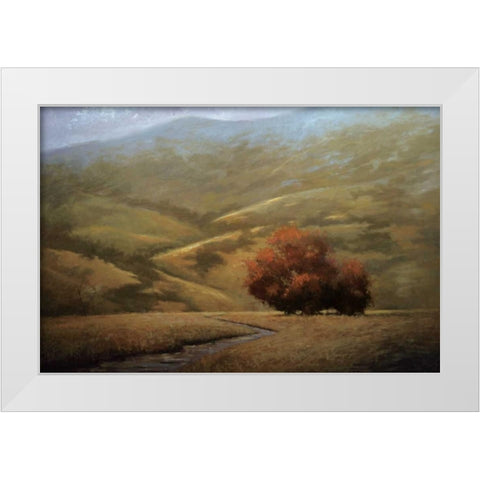 Dwindling Fall White Modern Wood Framed Art Print by Winegar, Simon
