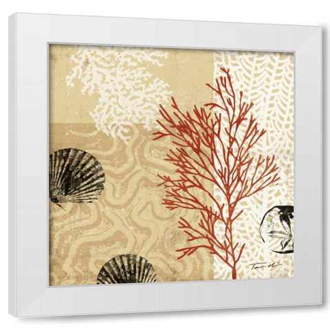 Coral Impressions II White Modern Wood Framed Art Print by Venter, Tandi