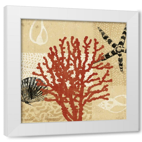 Coral Impressions III White Modern Wood Framed Art Print by Venter, Tandi