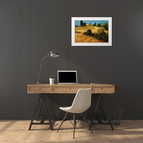 Bella Toscana White Modern Wood Framed Art Print by Craig, Philip