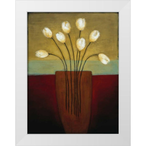 Tulips Aplenty I White Modern Wood Framed Art Print by Eve