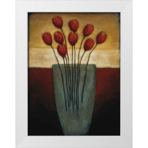 Tulips Aplenty II White Modern Wood Framed Art Print by Eve