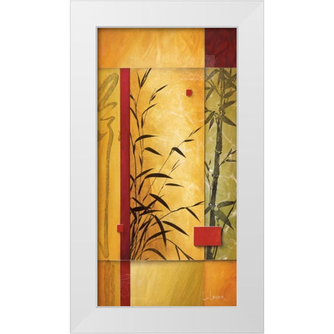 Garden Dance II White Modern Wood Framed Art Print by Li-Leger, Don