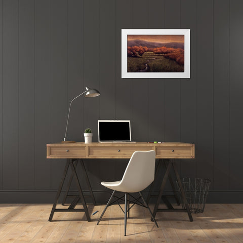 Morning Fescue White Modern Wood Framed Art Print by Winegar, Simon