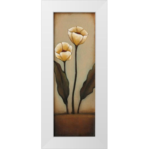 Jardin de Flores I White Modern Wood Framed Art Print by Alves, Helena