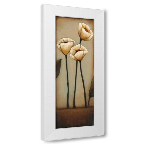 Jardin de Flores II White Modern Wood Framed Art Print by Alves, Helena