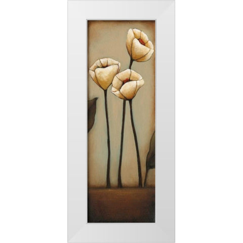 Jardin de Flores II White Modern Wood Framed Art Print by Alves, Helena